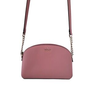 Kate Spade Crossbody Bag Dome Purse Chain Strap‎ Mauve Pink Leather #3